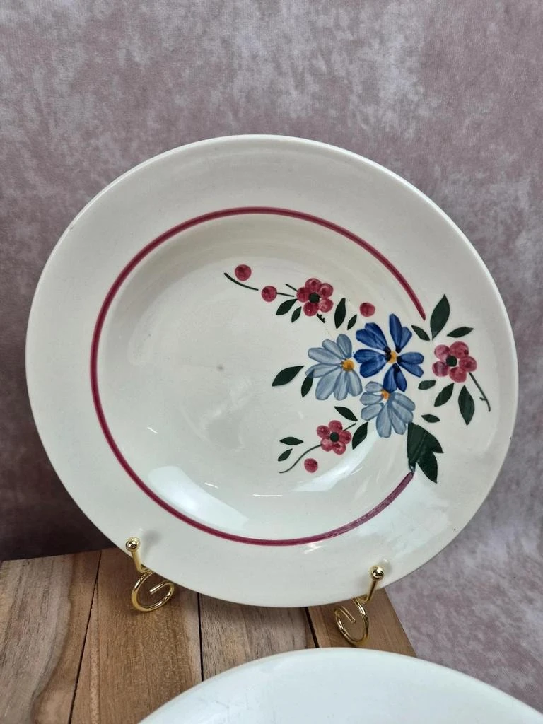 Lote de 4 platos hondos vintage Sarreguemines modelo Champfleury – photo 4